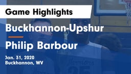 Buckhannon-Upshur  vs Philip Barbour  Game Highlights - Jan. 31, 2020