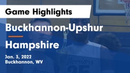 Buckhannon-Upshur  vs Hampshire  Game Highlights - Jan. 3, 2022