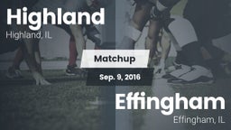 Matchup: Highland  vs. Effingham  2016