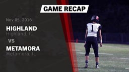 Recap: Highland  vs. Metamora  2016