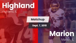Matchup: Highland  vs. Marion  2018