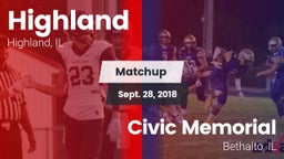 Matchup: Highland  vs. Civic Memorial  2018