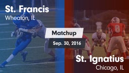 Matchup: St. Francis High vs. St. Ignatius  2016