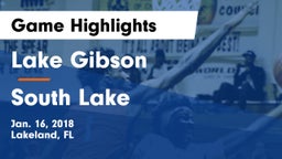 Lake Gibson  vs South Lake  Game Highlights - Jan. 16, 2018