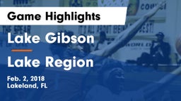 Lake Gibson  vs Lake Region Game Highlights - Feb. 2, 2018