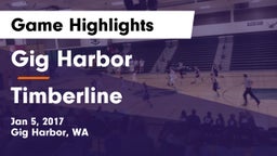 Gig Harbor  vs Timberline Game Highlights - Jan 5, 2017