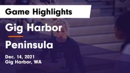 Gig Harbor  vs Peninsula  Game Highlights - Dec. 14, 2021