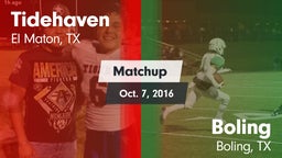 Matchup: Tidehaven High vs. Boling  2016