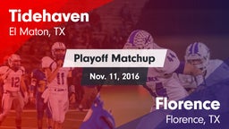 Matchup: Tidehaven High vs. Florence  2016