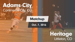 Matchup: Adams City High vs. Heritage  2016