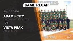 Recap: Adams City  vs. Vista Peak  2016