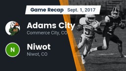Recap: Adams City  vs. Niwot  2017