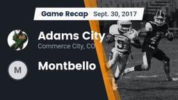 Recap: Adams City  vs. Montbello  2017