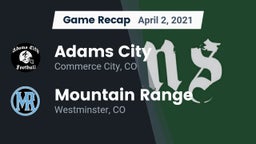 Recap: Adams City  vs. Mountain Range  2021