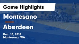 Montesano  vs Aberdeen  Game Highlights - Dec. 10, 2018