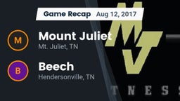 Recap: Mount Juliet  vs. Beech  2017