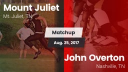 Matchup: Mt. Juliet vs. John Overton  2017
