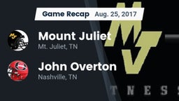Recap: Mount Juliet  vs. John Overton  2017