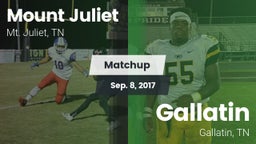 Matchup: Mt. Juliet vs. Gallatin  2017