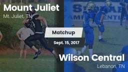 Matchup: Mt. Juliet vs. Wilson Central  2017