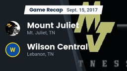 Recap: Mount Juliet  vs. Wilson Central  2017