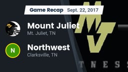 Recap: Mount Juliet  vs. Northwest  2017