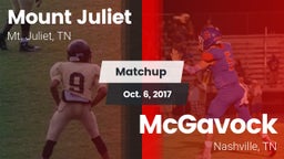 Matchup: Mt. Juliet vs. McGavock  2017