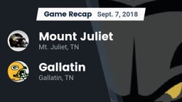 Recap: Mount Juliet  vs. Gallatin  2018