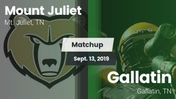 Matchup: Mt. Juliet vs. Gallatin  2019