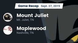 Recap: Mount Juliet  vs. Maplewood  2019