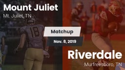 Matchup: Mt. Juliet vs. Riverdale  2019