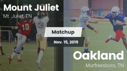 Matchup: Mt. Juliet vs. Oakland  2019