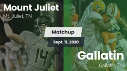 Matchup: Mt. Juliet vs. Gallatin  2020