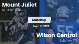 Matchup: Mt. Juliet vs. Wilson Central  2020