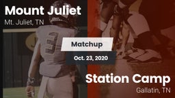 Matchup: Mt. Juliet vs. Station Camp 2020