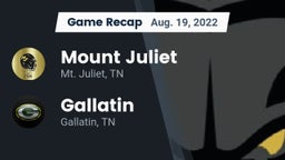 Recap: Mount Juliet  vs. Gallatin  2022