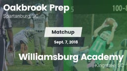 Matchup: Oakbrook Prep High vs. Williamsburg Academy  2018