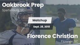 Matchup: Oakbrook Prep High vs. Florence Christian  2018