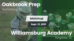 Matchup: Oakbrook Prep High vs. Williamsburg Academy  2019