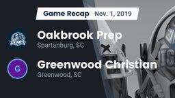 Recap: Oakbrook Prep  vs. Greenwood Christian  2019