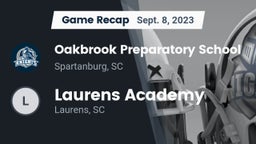 Recap: Oakbrook Preparatory School vs. Laurens Academy  2023