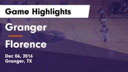 Granger  vs Florence  Game Highlights - Dec 06, 2016