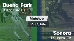 Matchup: Buena Park High vs. Sonora  2016