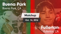 Matchup: Buena Park High vs. Fullerton  2016