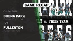 Recap: Buena Park  vs. Fullerton  2016