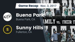 Recap: Buena Park  vs. Sunny Hills  2017