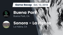 Recap: Buena Park  vs. Sonora  - La Habra 2018