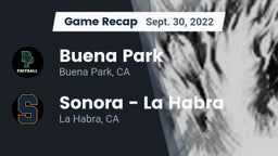 Recap: Buena Park  vs. Sonora  - La Habra 2022