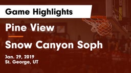 Pine View  vs Snow Canyon Soph Game Highlights - Jan. 29, 2019