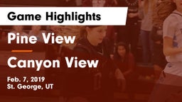 Pine View  vs Canyon View  Game Highlights - Feb. 7, 2019